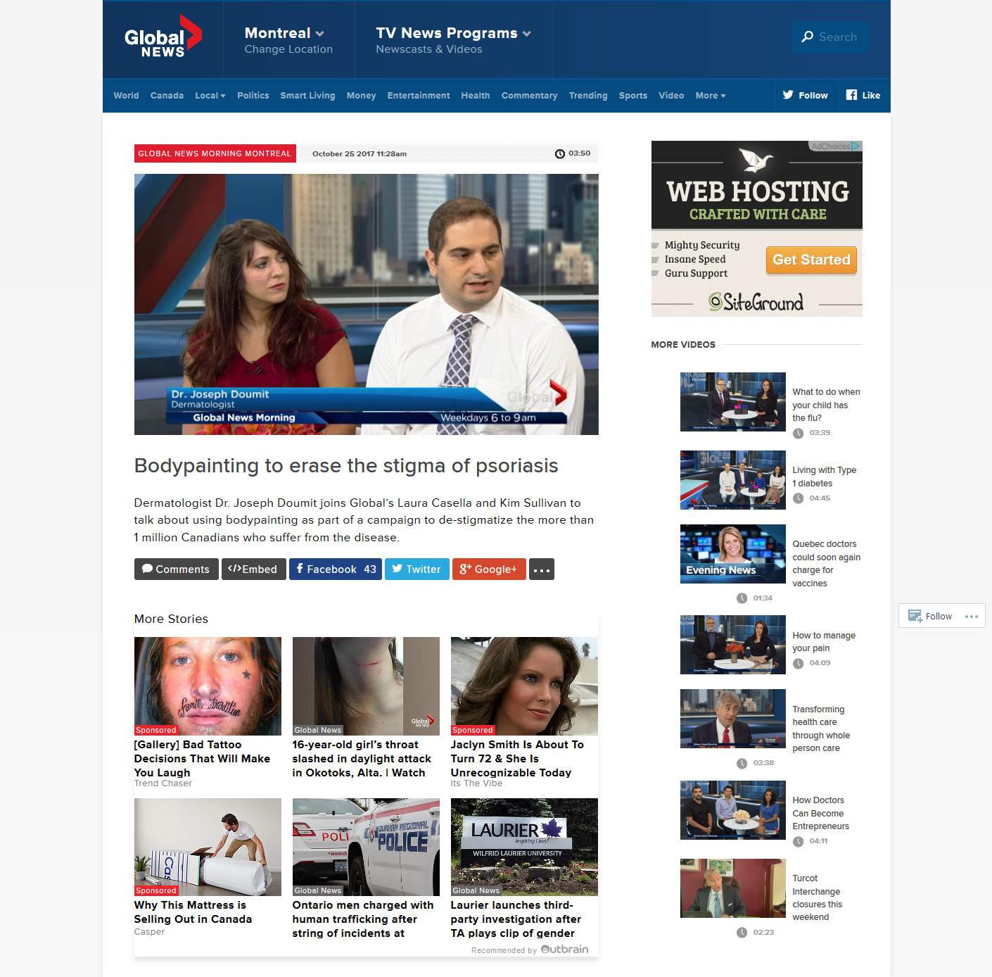 DR. Joseph Doumit at Global News Montreal