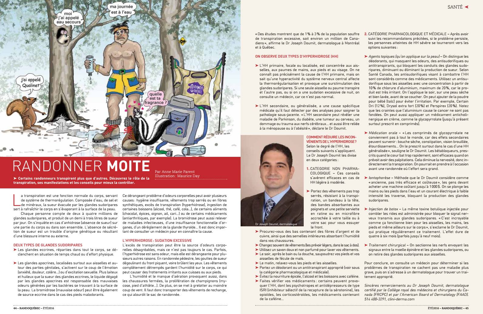 Sudation Excessive, Dr. Doumit à RendoQuébec